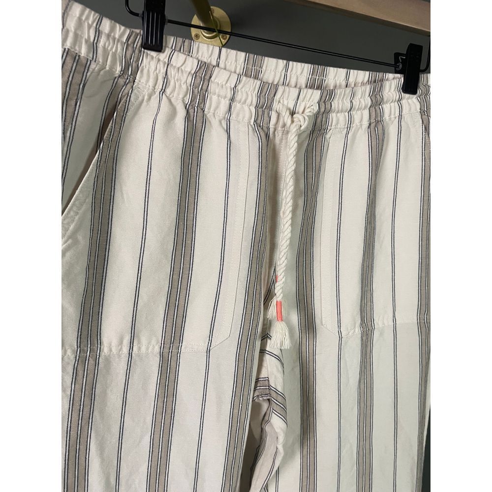 J Jill Love Linen Striped Wide Leg Beach Summer Casual Trouser Size S - Picture 2 of 7
